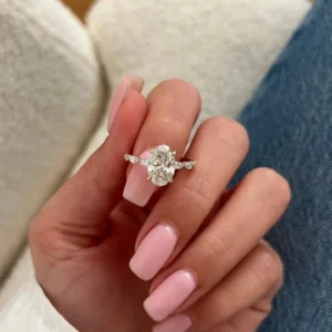 Lab Grown Diamond Ring 14K Yellow Gold Dubai – 2.30 TCW Oval IGI Certified Engagement Ring UAE