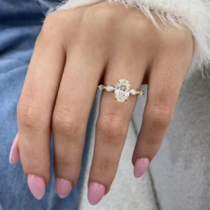 2.40 Ct Oval Cut Lab-Grown Diamond Solitaire Engagement Ring in 18K Yellow Gold