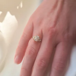 2.30ct Radiant Cut Lab Grown Diamond Engagement Ring in 14K White Gold – D VVS2 IGI Certified