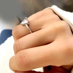 1.50 Ct Trilliant Cut Lab Diamond Ring Dubai – IGI E VVS2 CVD Engagement Ring in 14K White Gold