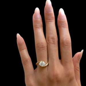 Oval Lab Grown Diamond Ring 14K Yellow Gold Dubai – 1CT IGI Certified Solitaire