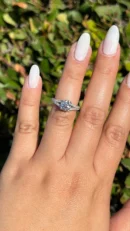 round lab grown diamond engagement ring 14k gold dubai halo