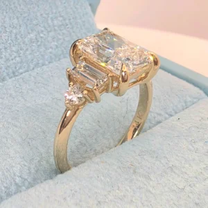 2.30ct Radiant Cut Lab Grown Diamond Engagement Ring in 14K White Gold – D VVS2 IGI Certified