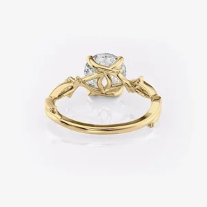 Round Lab Grown Diamond Engagement Ring 14K Yellow Gold Dubai UAE – 1.60CT E VVS2 IGI