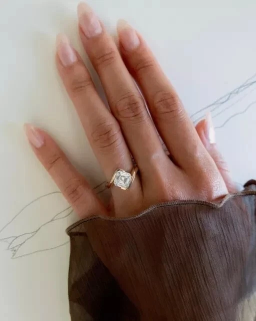 2.0 Ct Asscher Cut D VVS2 IGI Cert Lab Grown Diamond Engagement Ring 14K Gold - Image 7