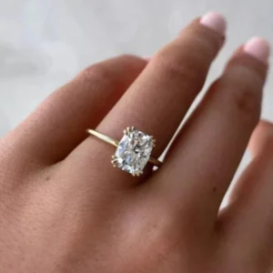 Radiant Cut Lab Grown Diamond Engagement Ring 14K Yellow Gold Dubai – 2.00 CT IGI D VVS2