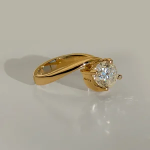 Oval Lab Grown Diamond Ring 14K Yellow Gold Dubai – 1CT IGI Certified Solitaire