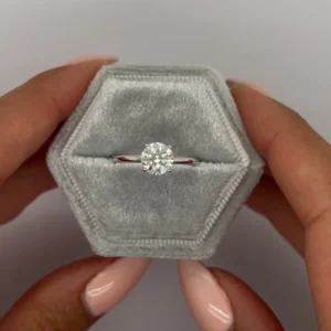 1.00ct Round Brilliant Lab-Grown Diamond Women's Solitaire Ring in 18K White Gold (IGI Certified, D VVS2)