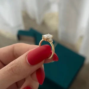 2.00 CTW Emerald Cut Lab Diamond Trilogy Ring in 14K Gold (E/VVS2, IGI Certified)