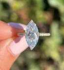2.20 ct marquise lab diamond engagement ring Dubai 14k gold
