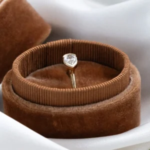 Pear Lab Grown Diamond Ring 14K Yellow Gold 1.50 Ct Dubai