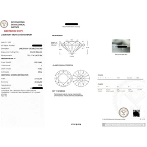 Round Lab Grown Diamond Engagement Ring 14K Gold Dubai – 1.50CT E VVS2 IGI Certified Halo Design