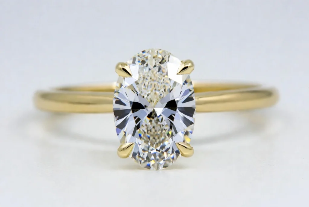 Affordable lab diamond engagement ring Dubai 1 carat IGI certified