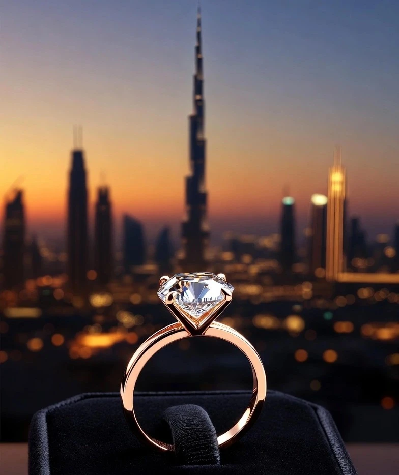 lab grown diamond ring Dubai IGI certified