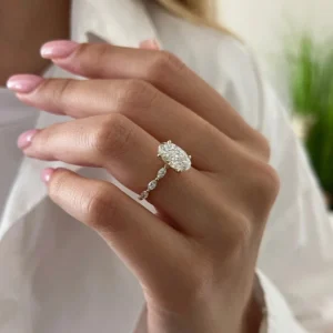 Lab Grown Diamond Ring 14K Yellow Gold Dubai – 2.30 TCW Oval IGI Certified Engagement Ring UAE