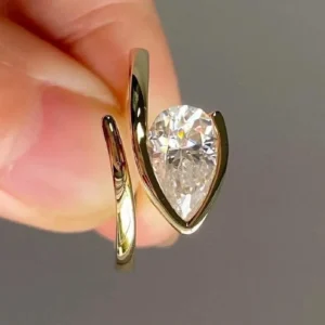 2.50CT Pear Cut Lab Grown Diamond Ring 14K Yellow Gold IGI Certified D VVS2 – Dubai Engagement Ring