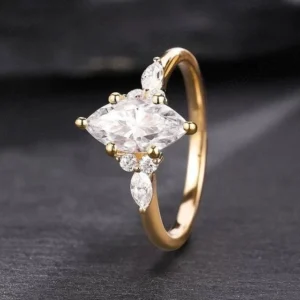 marquise diamond engagement ring 14k gold dubai igi certified