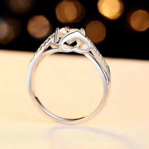 14K White Gold 1.1CT Round Lab Grown Diamond Engagement Ring E VS1 IGI Certified Dubai UAE