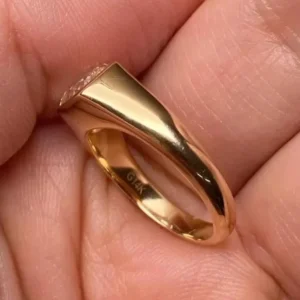 2.00 Carat Cushion-Cut Lab-Grown CVD Diamond Bezel Engagement Ring in 14k Yellow Gold