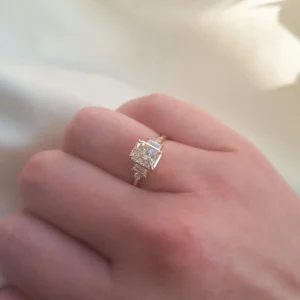2.30ct Radiant Cut Lab Grown Diamond Engagement Ring in 14K White Gold – D VVS2 IGI Certified