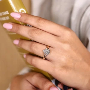 2.10 CT Pear Cut Lab Diamond Solitaire Ring in 14K Gold – IGI Certified E VVS2