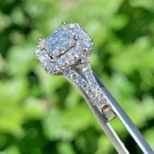 1.40 Ct Radiant Lab Diamond Engagement Ring Dubai – IGI D VVS1 CVD Diamond in 14K White Gold