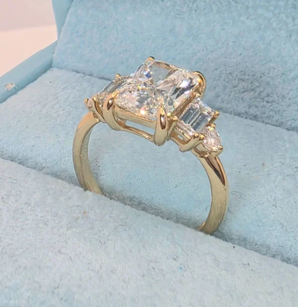 2.30ct Radiant Cut Lab Grown Diamond Engagement Ring in 14K White Gold – D VVS2 IGI Certified