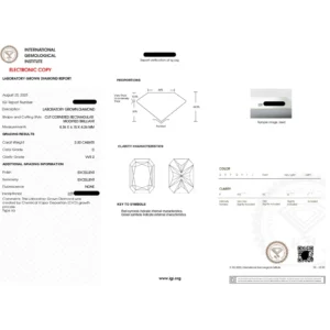 2.20 CTW Radiant Cut Lab-Grown Diamond Engagement Ring in 14K White Gold | Dubai Jewel Factory