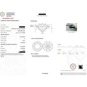 2.15 Ct Round Brilliant Diamond Engagement Ring in 14K White Gold – IGI Certified Luxury Design