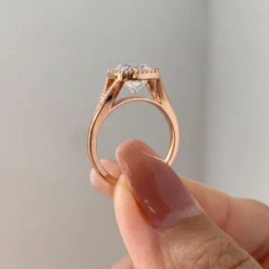 2.10ct Cushion Lab Diamond Engagement Ring | 18K White Gold | IGI Certified Dubai