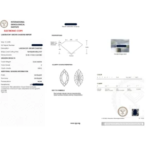 Marquise Lab Grown Diamond Bridal Set Ring in 14K White Gold – 5.45 CTW E VVS2 IGI Certified Dubai