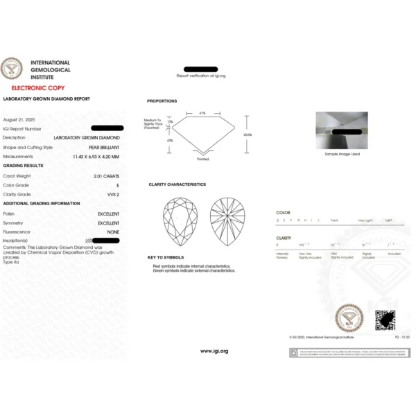 2.00 Ct Pear Cut Lab Diamond Engagement Ring | E VVS2 | IGI Certified 14K White Gold Bridal Ring Dubai