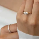 marquise lab grown diamond ring 14k yellow gold dubai