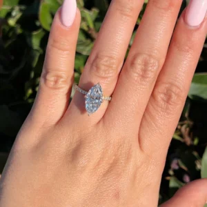2.20 Ct Marquise IGI Certified Lab Diamond Engagement Ring in Platinum | D VVS2 Excellence