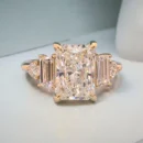 2.30ct radiant cut lab grown diamond engagement ring in 14K white gold Dubai IGI certified