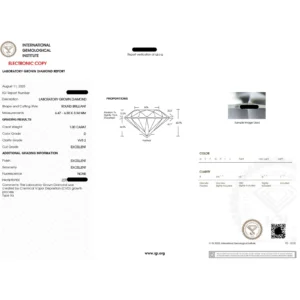 Lab Grown Diamond Engagement Ring 1.50 CTW Round IGI Certified D VVS2 in 14K Yellow Gold – Dubai UAE