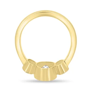 Oval Lab Grown Diamond Engagement Ring 14K Yellow Gold Dubai UAE – 2.50 Ct IGI Certified