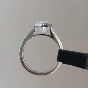 2.00 Ct Pear Cut Lab Diamond Engagement Ring | E VVS2 | IGI Certified 14K White Gold Bridal Ring Dubai