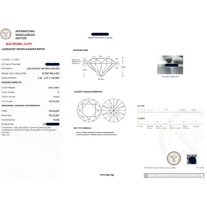 1.05 Ct Round Lab-Grown Diamond Solitaire Engagement Ring in 14K Yellow Gold | D Color VVS2 Certified