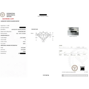 2.20 Ct Round Brilliant Lab-Grown Diamond Solitaire Wedding Ring in 14K Yellow Gold | IGI Certified