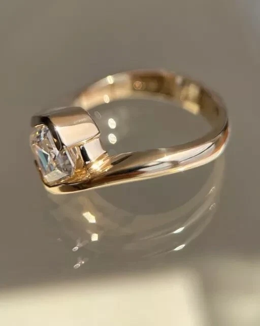 2.0 Ct Asscher Cut D VVS2 IGI Cert Lab Grown Diamond Engagement Ring 14K Gold - Image 4