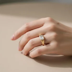 1.50 Ct Emerald Cut Lab Grown Lab Grown Diamond Engagement Ring 14k Yellow Gold
