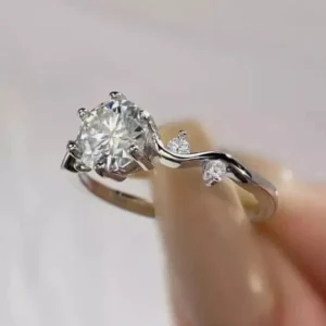 2.10 CTW Round CVD Diamond Engagement Ring (E VVS2) in 14K White Gold – IGI Certified | Dubai Jewel Factory
