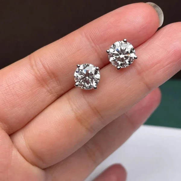 2.00ctw Lab Grown Diamond Stud Earrings D VS1 IGI Certified 14k Gold Capri Gold