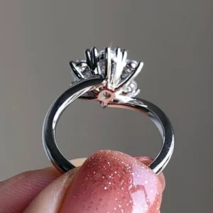 1.66 CTW Vintage Round Cut Lab-Grown CVD Diamond Engagement Ring in 14k Gold