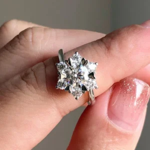 1.66 CTW Vintage Round Cut Lab-Grown CVD Diamond Engagement Ring in 14k Gold