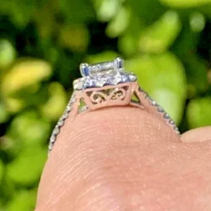 1.40 Ct Radiant Lab Diamond Engagement Ring Dubai – IGI D VVS1 CVD Diamond in 14K White Gold