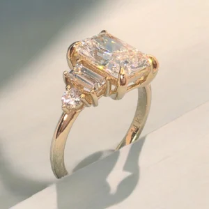 2.30ct Radiant Cut Lab Grown Diamond Engagement Ring in 14K White Gold – D VVS2 IGI Certified