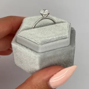 1.00ct Round Brilliant Lab-Grown Diamond Women's Solitaire Ring in 18K White Gold (IGI Certified, D VVS2)