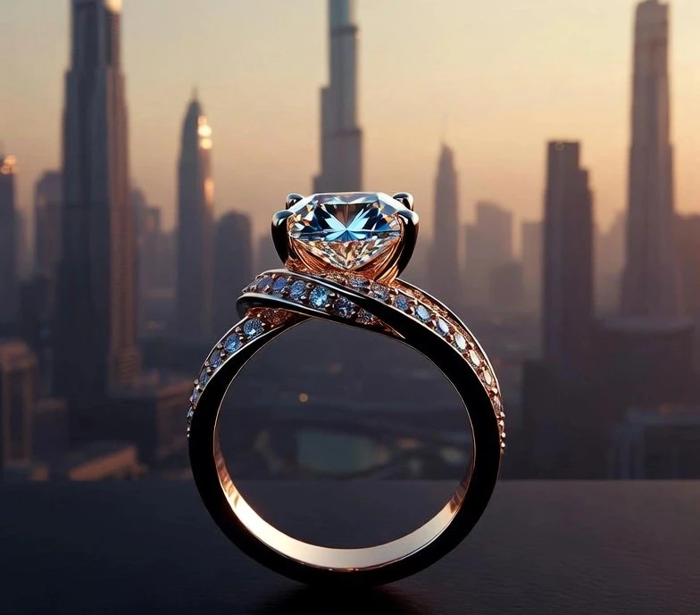 lab grown diamond ring Dubai IGI certified